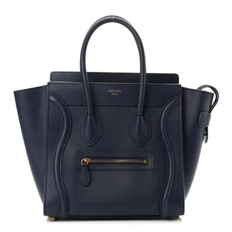 CELINE Smooth Calfskin Micro Luggage Navy Blue